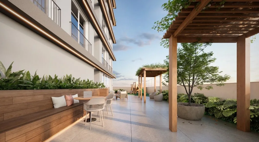 Estar externo do Residencial Lumina